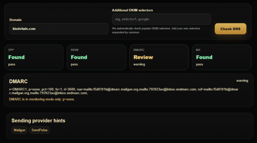 Email DNS Checker – SPF, DKIM & DMARC Test | CheckInbox